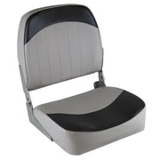 8WD734PLS-664 Wise Seating Standard Low Back Boat Seat in black and gray colores with ergonomic design.