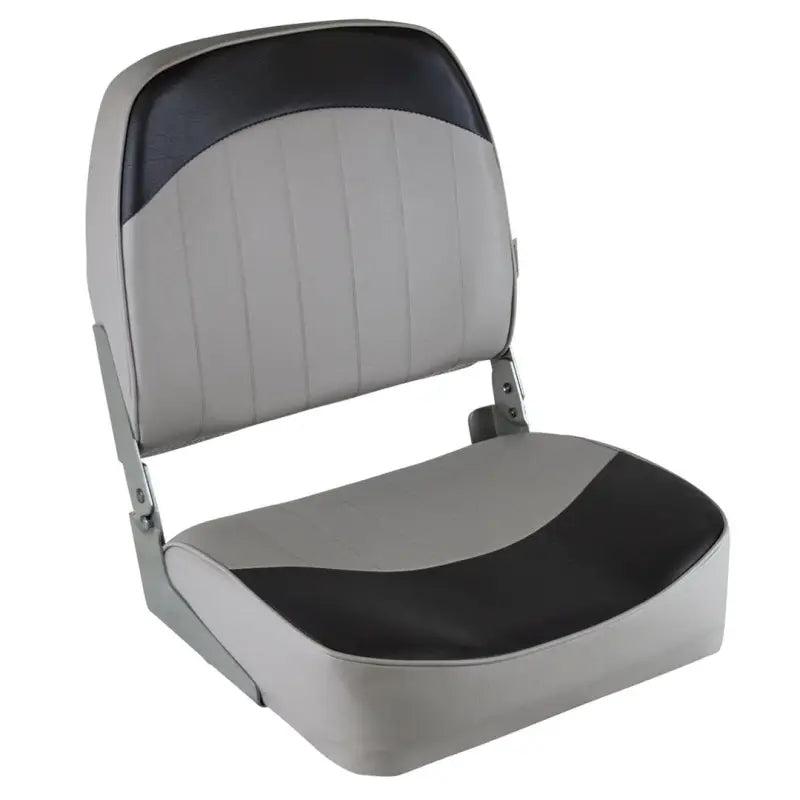 8WD734PLS-664 Wise Seating Standard Low Back Boat Seat in black and gray colores with ergonomic design.