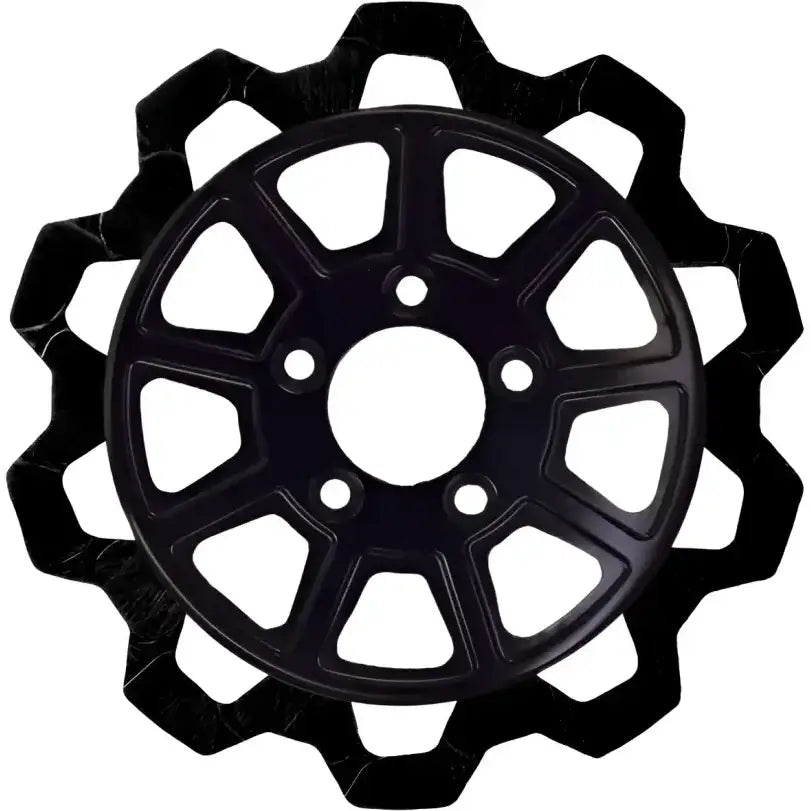 LYNDALL BRAKES 9 Spoke Rotor Rear Blk/Blk Bow Tie 11.8" 7mm