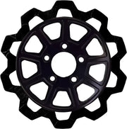 LYNDALL BRAKES 9 Spoke Rotor Rear Blk/Blk Bow Tie 11.8" 7mm