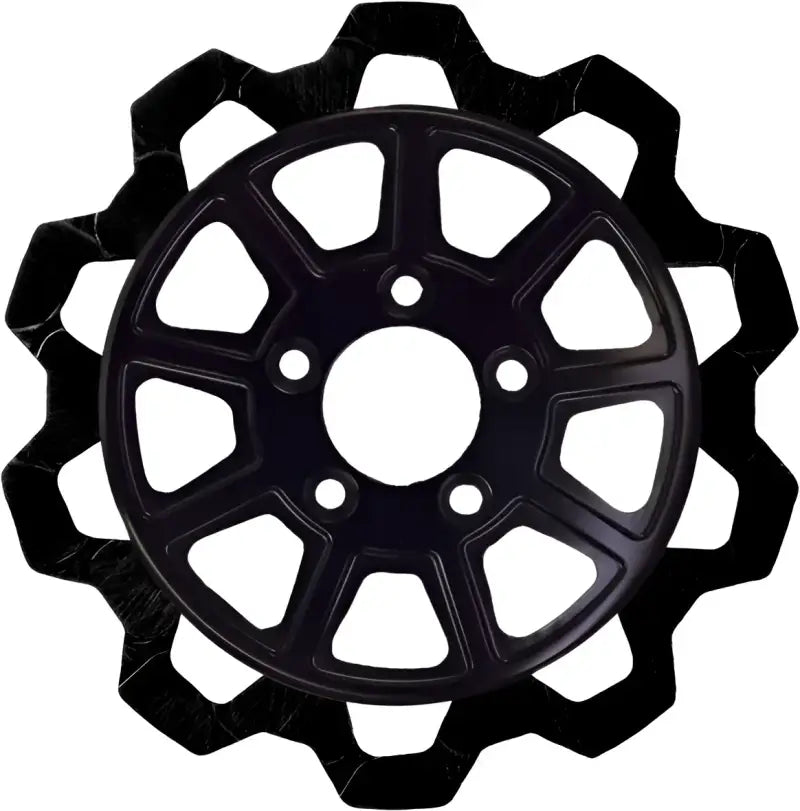 LYNDALL BRAKES 9 Spoke Rotor Rear Blk/Blk Bow Tie 11.8" 7mm