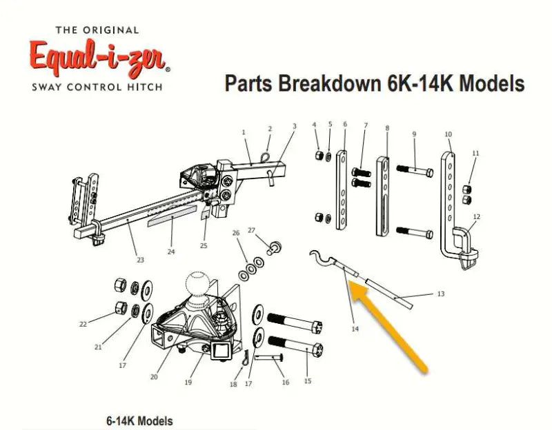 90-03-6100 Weight Distribution Hitch Lift Handle
