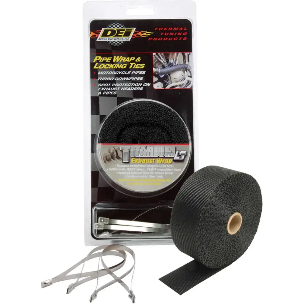901139 Pipe Wrap & Locking Ties Black Titanium