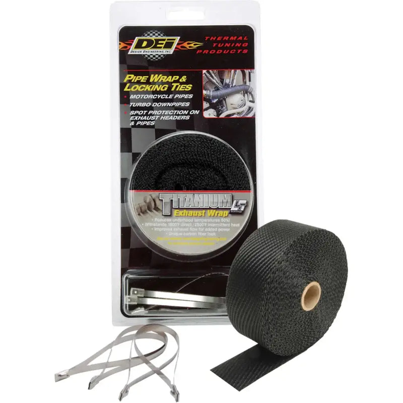 901139 Pipe Wrap & Locking Ties Black Titanium