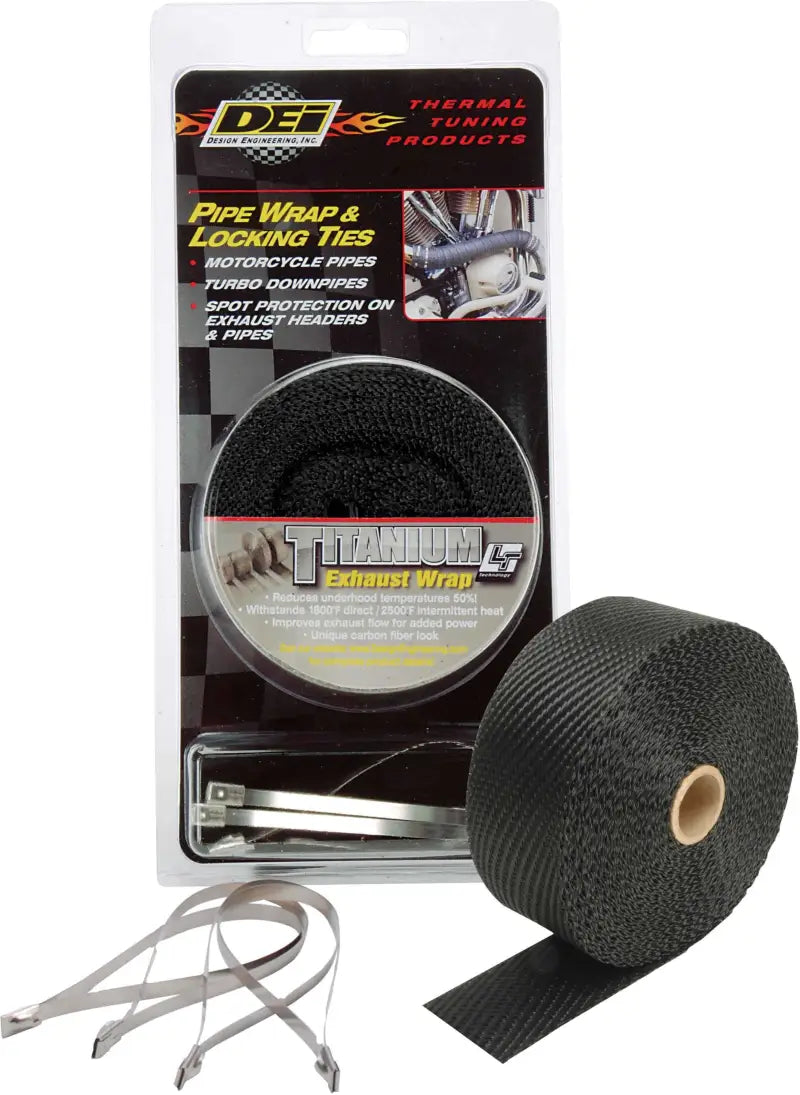 901139 Pipe Wrap & Locking Ties Black Titanium