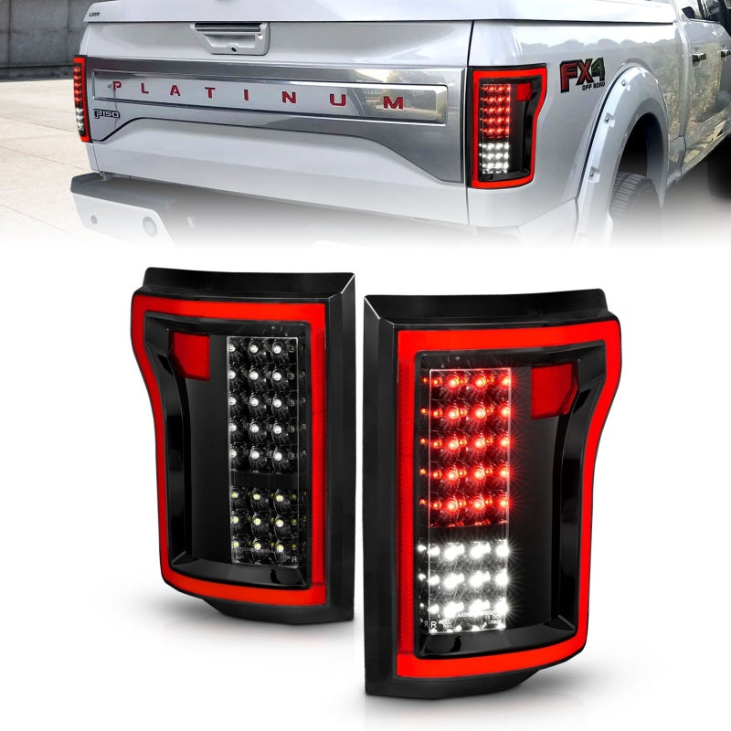 ANZO 311261 ANZO 2015-2016 Ford F-150 LED Taillights Black
