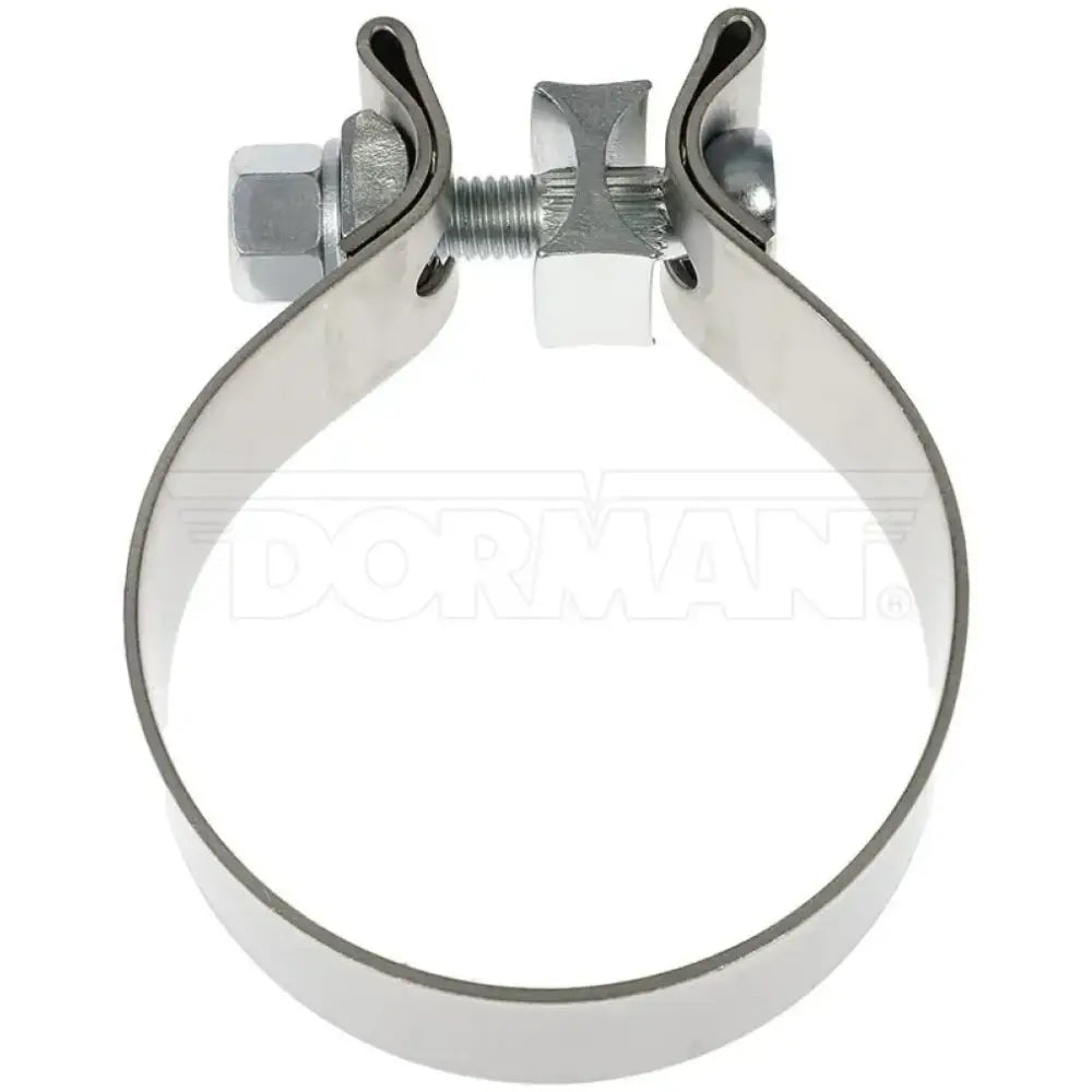 Metal exhaust clamp for secure Dorman tailpipe clamp installation