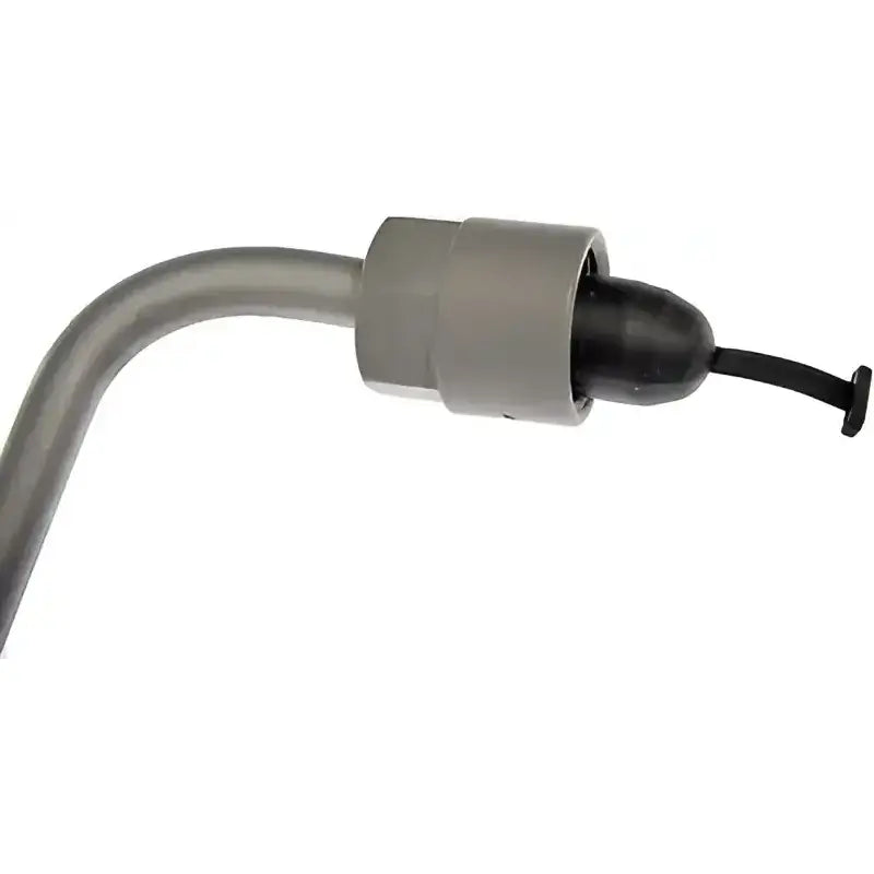Gray tube with black rubber stopper for Dorman Fuel Injector Feed Line assist