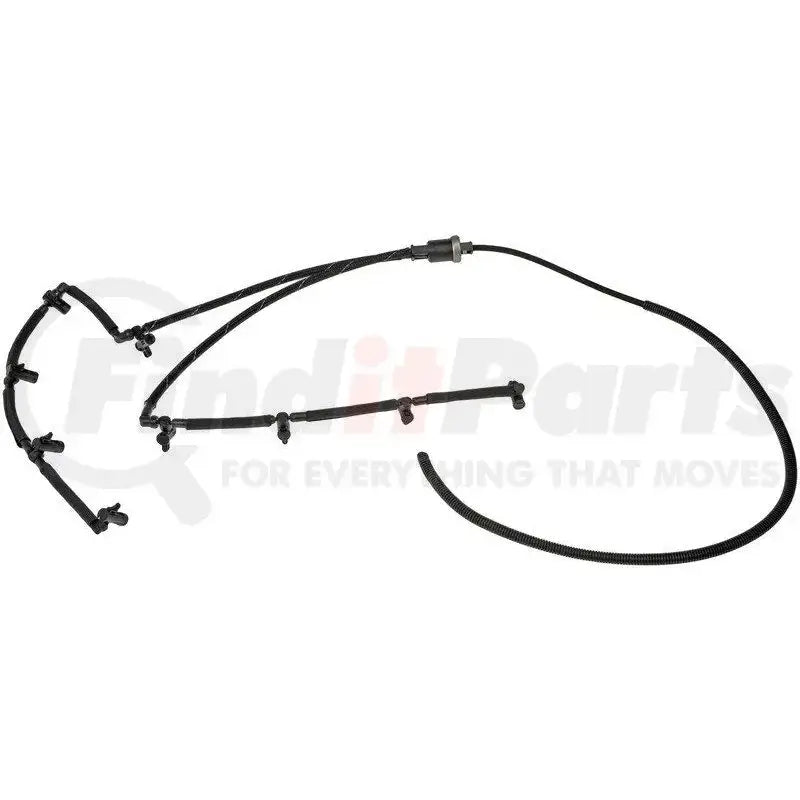 Black plastic windshield washer hose assembly for Dorman Diesel Fuel Injector Return Hose