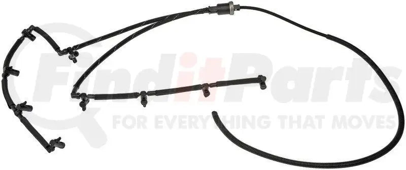 Black plastic windshield washer hose assembly for Dorman Diesel Fuel Injector Return Hose