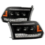 Black LED headlights for 2009-2017 Dodge Ram 1500 from Spyder, model 9040184