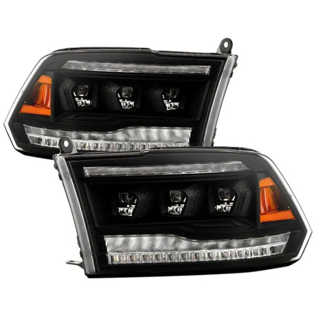 Black LED headlights for 2009-2017 Dodge Ram 1500 from Spyder, model 9040184