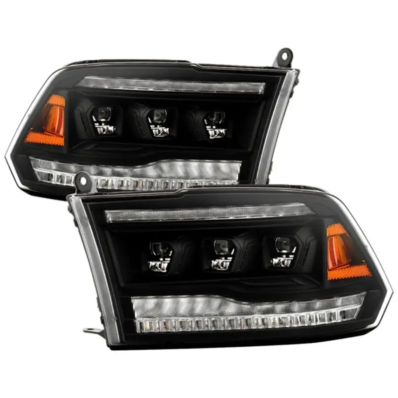 Black LED headlights for 2009-2017 Dodge Ram 1500 from Spyder, model 9040184