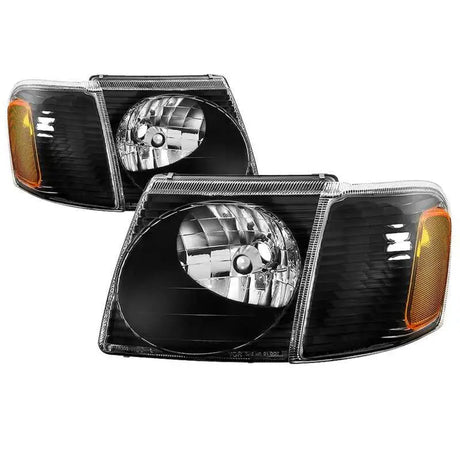 SPYDER 9042614 xTune 01-03 Ford Explorer Sport 4pc OEM Style Headlights w/Corner - Black (HD-JH-FEXP01-ST-BK)