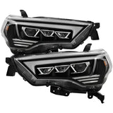Black and silver Spyder Projectorheadlight with improved lighting output for cars