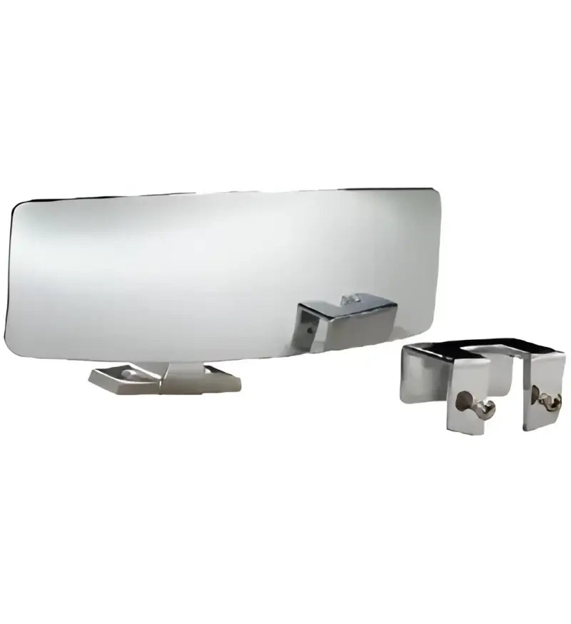Wide rearview mirror with mounting hardware for Attwood Marine Ski Mirror, perfect as a marine ski mirror