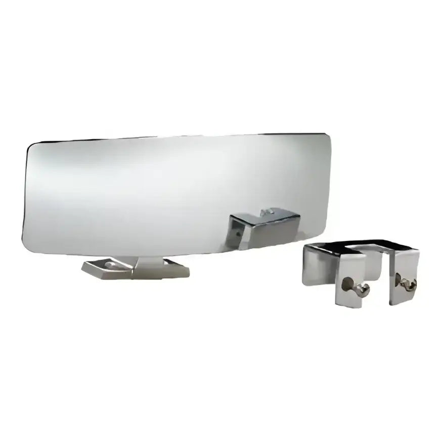 Wide rearview mirror with mounting hardware for Attwood Marine Ski Mirror, perfect as a marine ski mirror