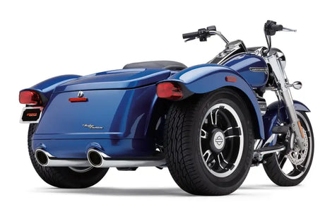 909 Twins 4" Slip Ons Chrome Freewheeler 15 22 - COBRA