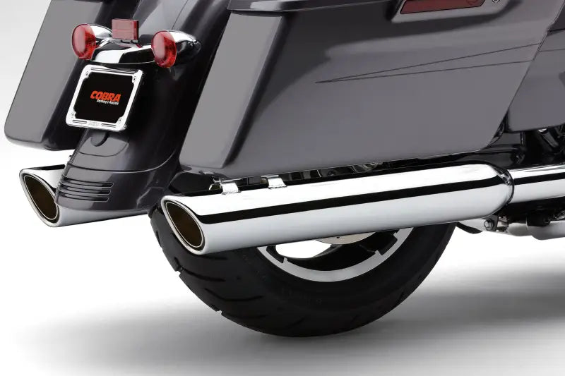909 Twins 4" Slip Ons Chrome Flh/Flt 95 16 - COBRA