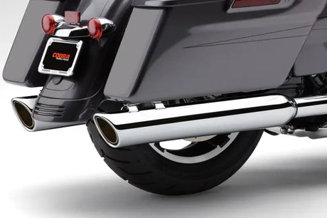 909 Twins 4" Slip Ons Chrome Flh/Flt 95 16 - COBRA