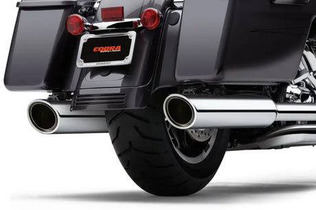 909 Twins 4" Slip Ons Chrome Flh/Flt 95 16 - COBRA