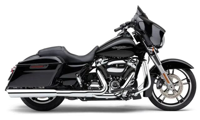 909 Twins 4" Slip Ons Chrome Flh/Flt 17 22 - COBRA