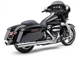 909 Twins 4" Slip Ons Chrome Flh/Flt 17 22 - COBRA