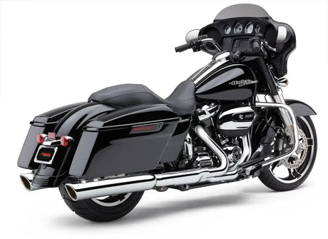 909 Twins 4" Slip Ons Chrome Flh/Flt 17 22 - COBRA