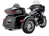 909 Twins 4" Slip Ons Black Tri Glide 09 22 - COBRA