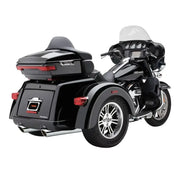909 Twins 4" Slip Ons Black Tri Glide 09 22 - COBRA