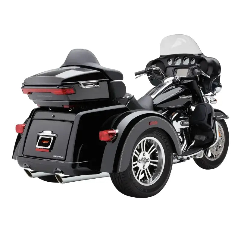 909 Twins 4" Slip Ons Black Tri Glide 09 22 - COBRA