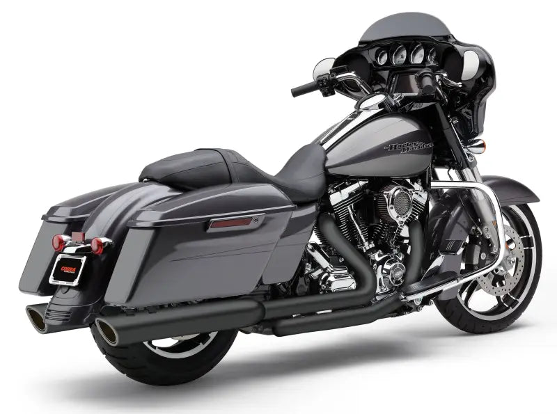 909 Twins 4" Slip Ons Black Flh/Flt 17 22 - COBRA