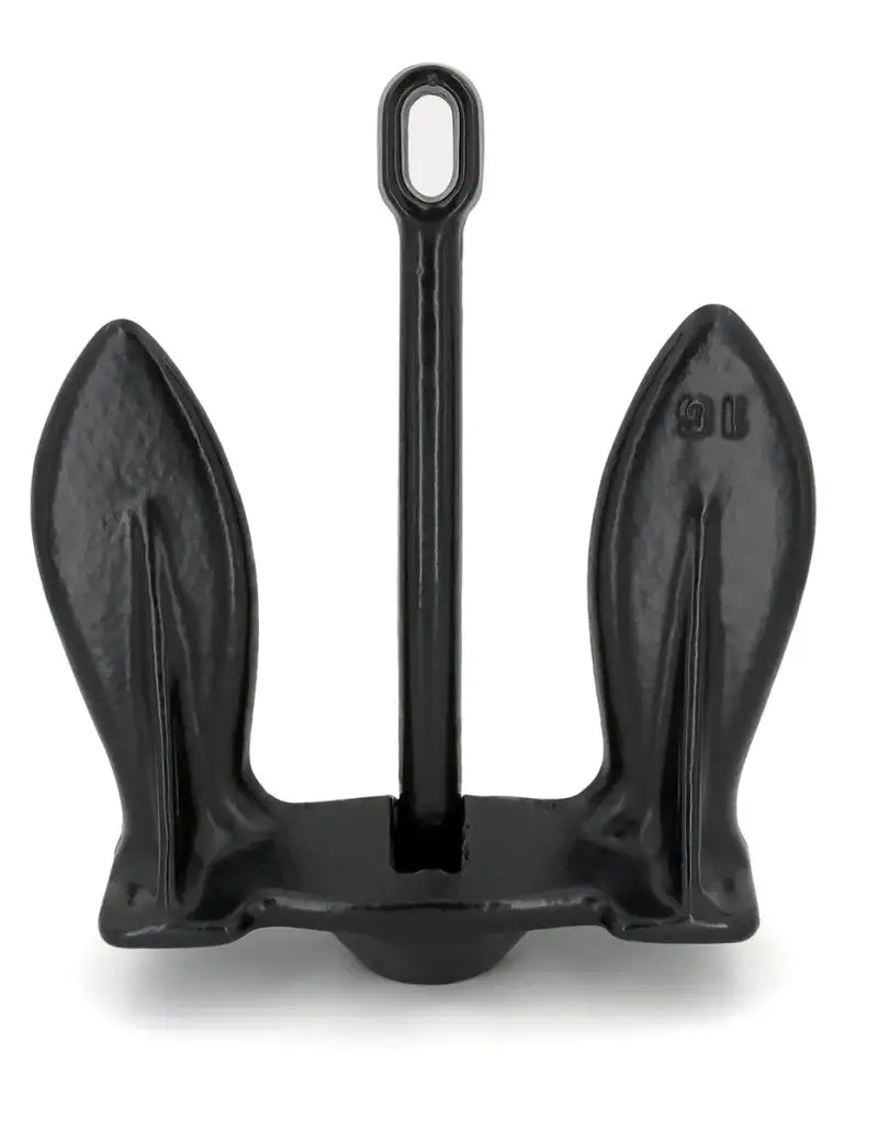 Black navy anchor from 910-E-UPC Greenfield with strong holding power