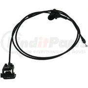 Black hood release cable assembly with connector ends for Dorman Hood Release product