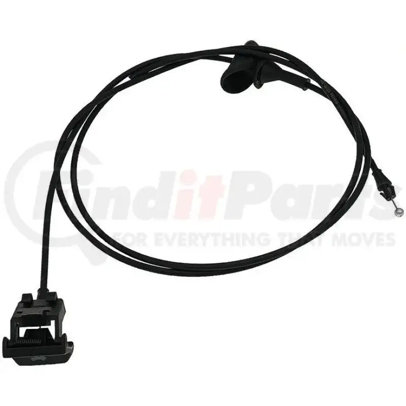 Black hood release cable assembly with connector ends for Dorman Hood Release product