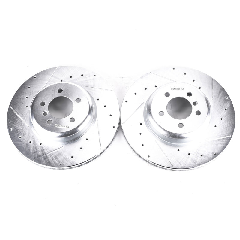 PowerStop EBR1438XPR Power Stop 13-15 BMW 335i Front Evolution Drilled & Slotted Rotors - Pair