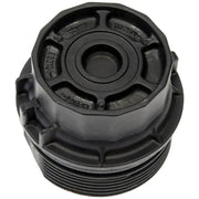 Black plastic oil filter cap for Dorman 917-039 oil filter cap replacement