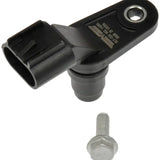 Black plastic Dorman cam position sensor with mounting bolt for reliable engine sensing