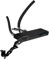 Black oil cooler with hoses and mount for Dorman transmission oil clr upgrade