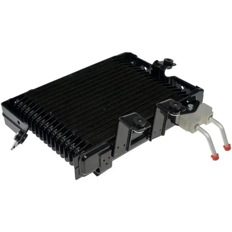 Black Dorman transmission oil cooler for efficient automotive oil cooling system