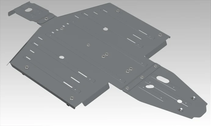 Rival Powersports USA Central Skid Plate Guards/Braces 2444.7474.1 - Alloy