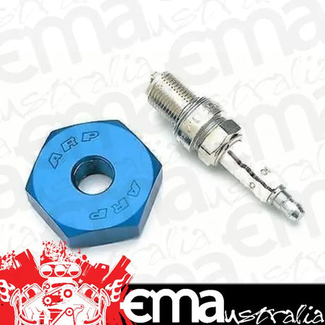Blue ARP spark plug socket and spark plug for ARP 14Mm spark plug indexer