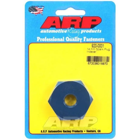 Blue spark plug indexer for ARP 14mm spark plugs in the 920-0001 ARP 14Mm Spark Plug Indexer