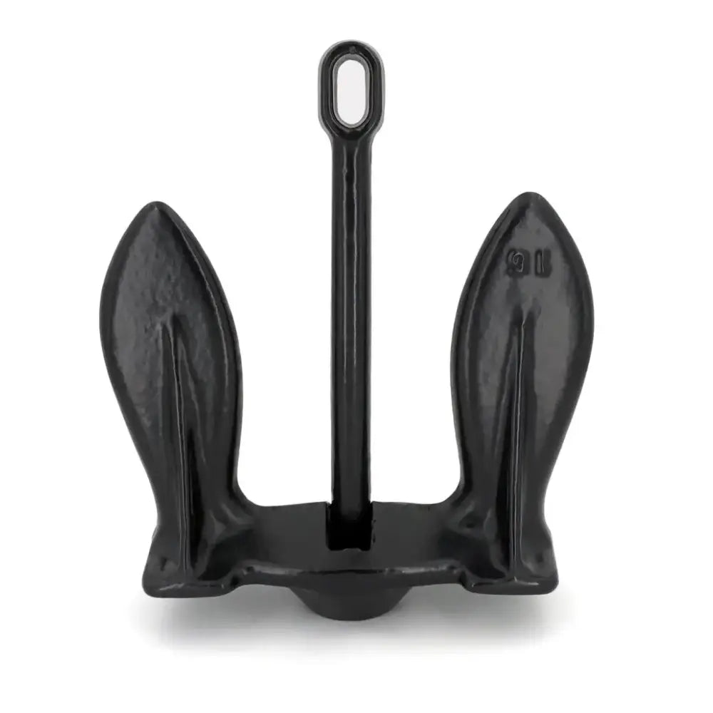 Black metal anchor from 920-B Greenfield Navy Anchor series for strong boat anchoring