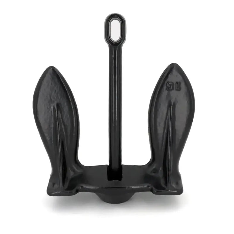 Black metal anchor from 920-B Greenfield Navy Anchor series for strong boat anchoring