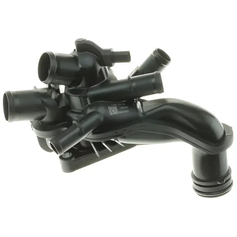 Black plastic engine coolant thermostat housing for CST Motorad Thermostat 921-221