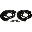 Black Dorman Dust Shield with rubber grommets for better brake dust protection