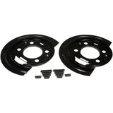Black Dorman Dust Shield with rubber grommets for better brake dust protection