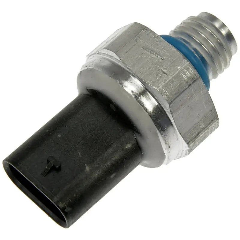 Silver and black Dorman oil pressure sensor with threaded end for reliable oil pressure readings