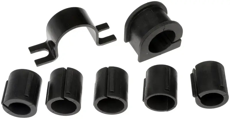 Black rubber sway bar bushing from Dorman sway bar bushing kit for smooth rides